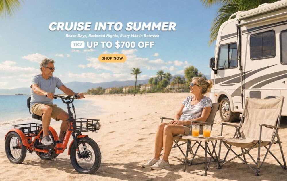 Mooncool. Coolest Trikes. Ever. Mooncool Electric Bikes Cruise Into Summer